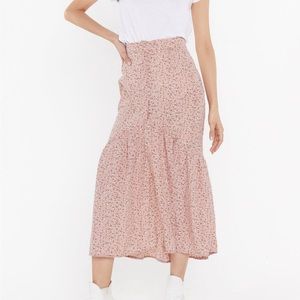 Nasty gal floral maxi skirt